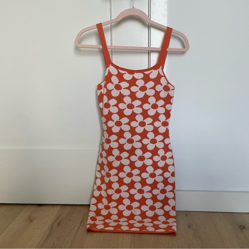 Princess Polly orange flower dress